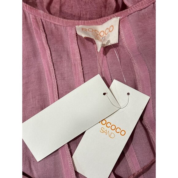 ROCOCO SAND for FWRD Gaia Long Dress in Nude Pink Medium New Womens Maxi - Picture 8 of 9